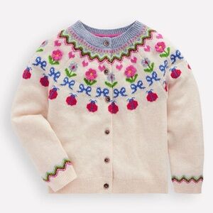 NWT Mini Boden Edie Fair Isle Cardigan
